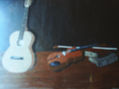 violin ,guitarra y libros