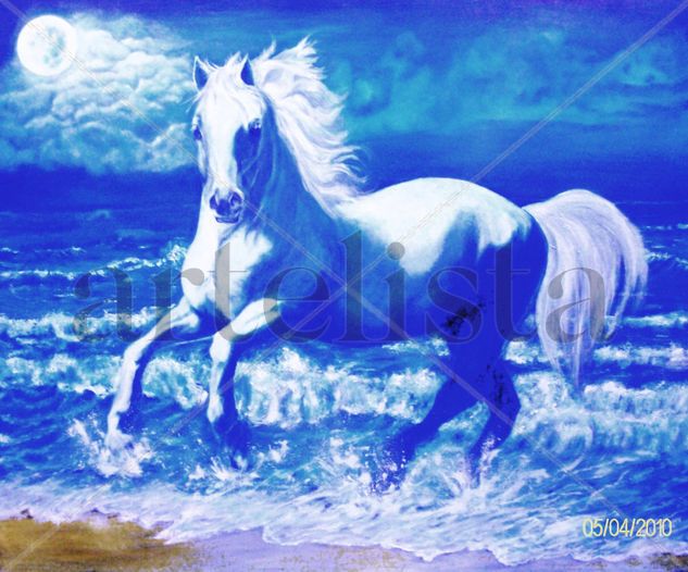 Cabalgata Nocturna Oil Canvas Landscaping