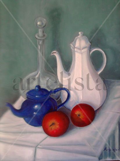 bodegon con manzanas Oil Canvas Landscaping