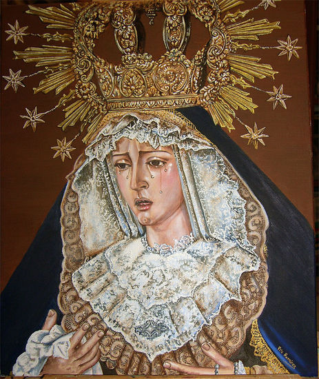 María Stma. de Gracia y Amparo (Almería) Óleo Lienzo Retrato