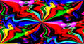 Flor arcoiris y luces