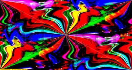 Flor arcoiris y luces