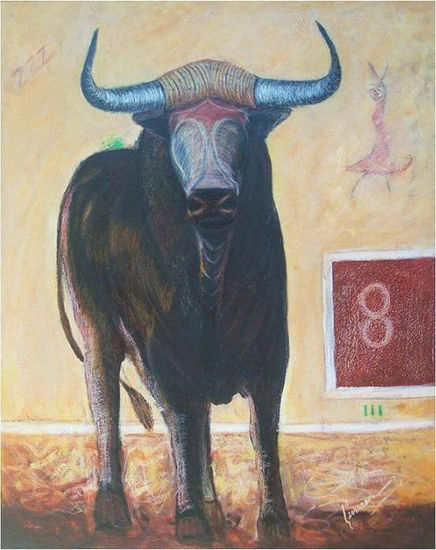 s/t  XI serie de casta y pitones Oil Canvas Animals