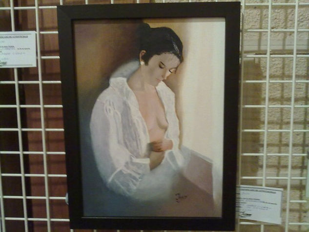 MUJER EMBARAZADA Oil Canvas Portrait
