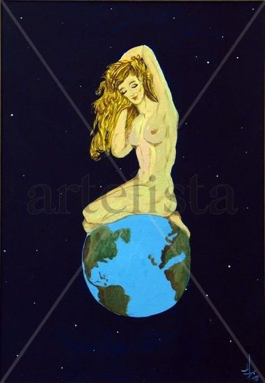 SERIE MUNDO Acrylic Canvas Figure Painting