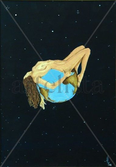 SERIE MUNDO III Acrylic Canvas Figure Painting