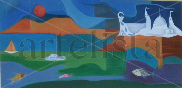 Casapueblo Oil Canvas Landscaping