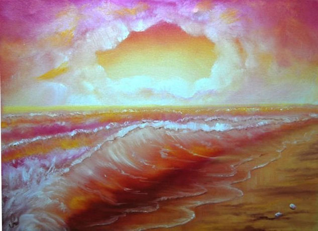 Playa de Caramelo Oil Canvas Marine Painting