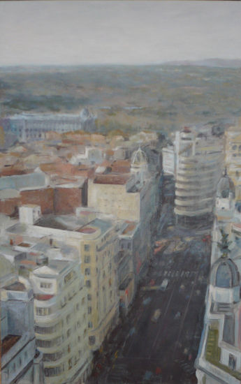 LA GRAN VIA  DESDE LA TELEFONICA Acrylic Canvas Landscaping