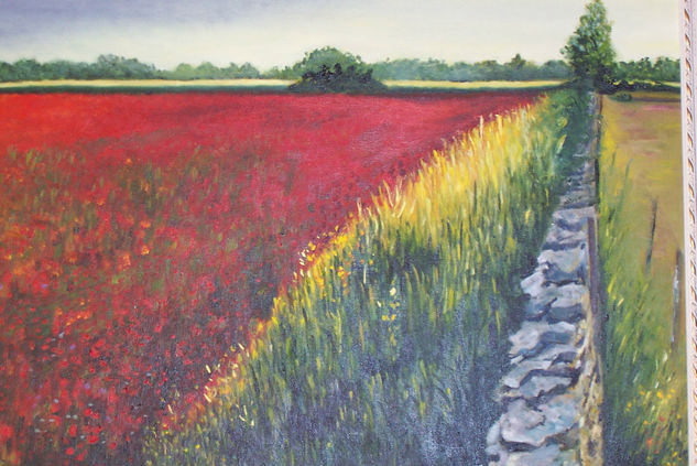 Campo de amapolas Oil Canvas Landscaping