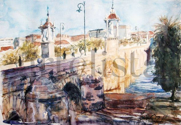 Pont del Real, Valencia Watercolour Paper Landscaping