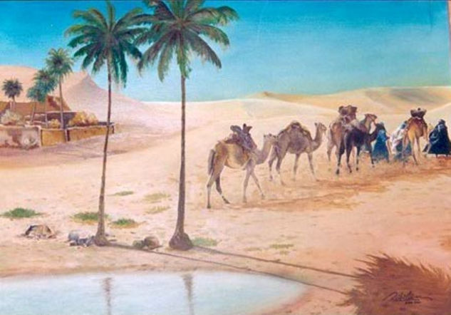 Rumbo al Sahara Oil Canvas Landscaping