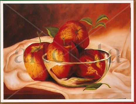 Fuente con manzanas