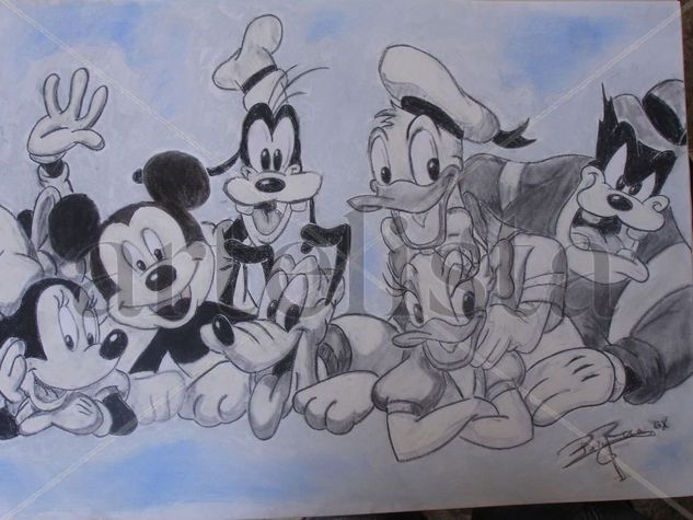 disney Pastel Papel Retrato