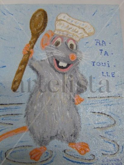 Ratatouille Acrylic Canvas Figure Painting