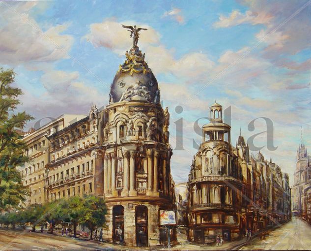 GRAN VIA - MADRID Oil Canvas Others