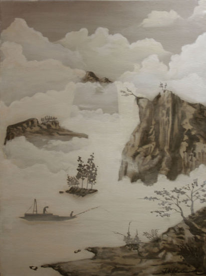 Paisaje Jiuta II Acrylic Canvas Landscaping