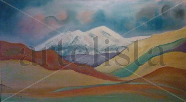 SERIE MONTAÑAS- MUY LEJOS EL BLANCO Oil Canvas Landscaping