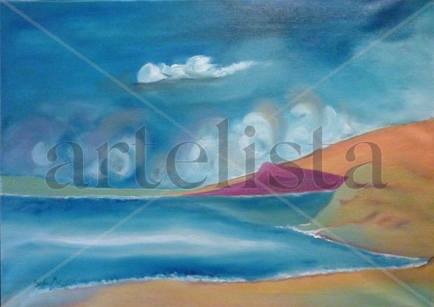 SERIE MONTAÑAS- LAGUNA BRAVA Oil Canvas Landscaping