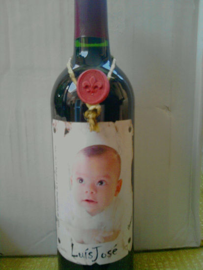 botellas para bautizos personalizadas Oil Glass Portrait