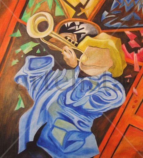 Músico con trompeta