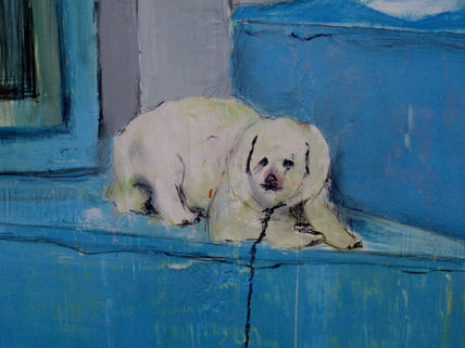 Detalle perro griego