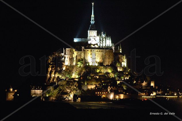 Mont Saint Michel Architecture and Interiorism Black and White (Digital)