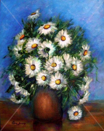 Margaritas Amorosas Oil Canvas Floral Painting