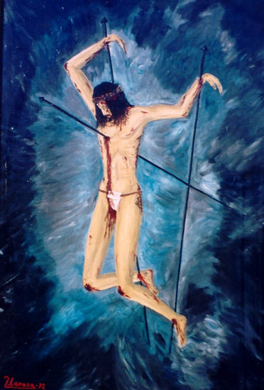 Cristo de los clavos Oil