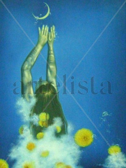 LUNA MOJADA Oil Canvas Figure Painting