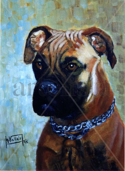 Boxer Oil Canvas Animals