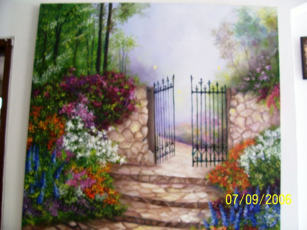 La entrada al cielo Oil Canvas Landscaping