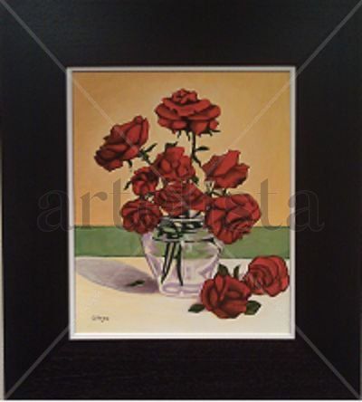 JARRON CON ROSAS