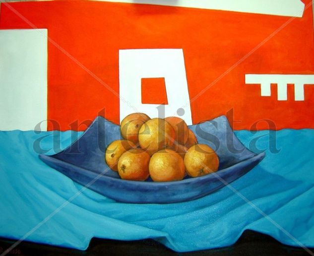 Naranjas sobre naranja Oil Canvas Still Life Paintings