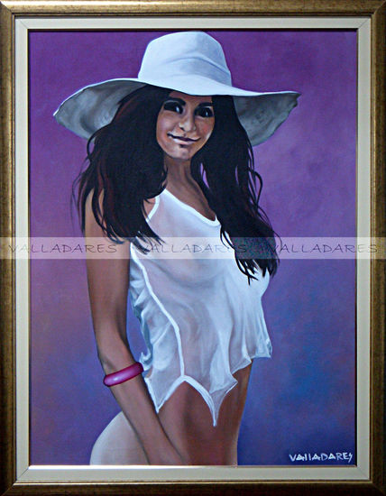 Mujer con sombrero Oil Canvas Figure Painting