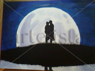 Luna llena de Amor Oil Canvas Others