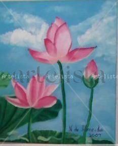 Jardin en el cielo Oil Canvas Floral Painting