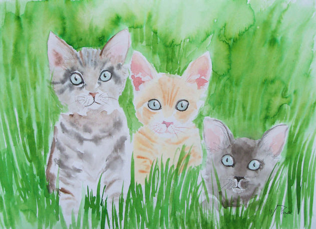 los tres golfos Watercolour Paper Animals