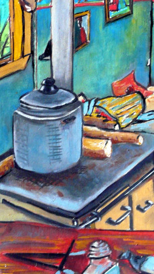 cocinilla a leña Oil Textile Still Life Paintings