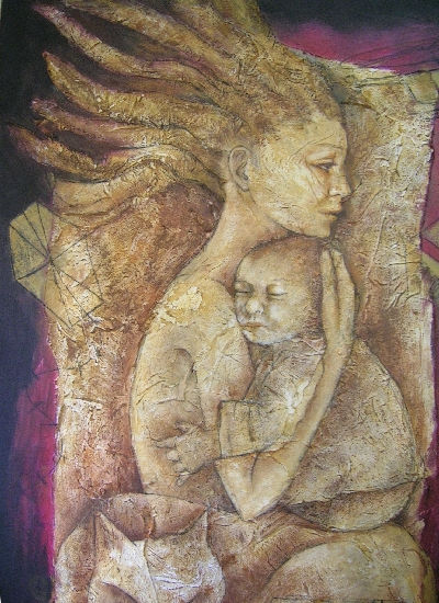 Maternidad (serie) Acrílico Lienzo Figura