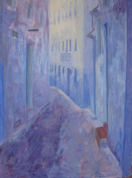 Calle en azul