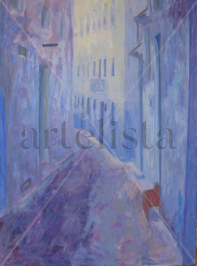 Calle en azul
