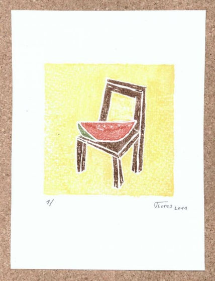 Sandia sobre silla