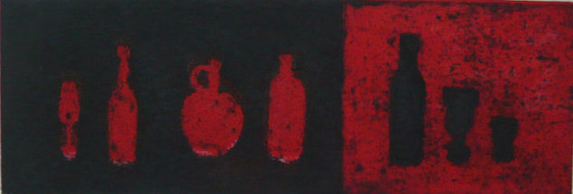 COMPOSICION EN ROJO Y NEGRO Woodcut