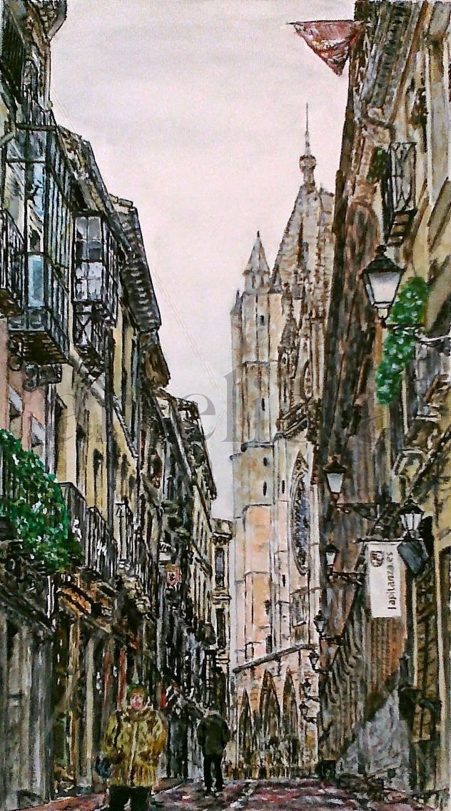 Detalle Calle Mariano Domingo Berrueta (León)