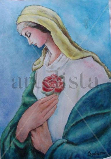 EL ALMA DEL MUNDO  2 Watercolour Paper Figure Painting