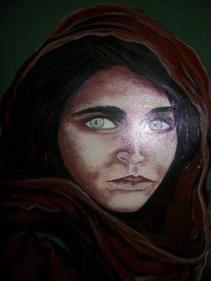 Sharbat Gula Acrílico Otros Retrato