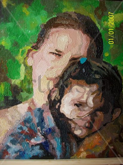 PROTECCION Oil Canvas Portrait