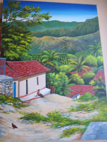 Rincones de mi País Acrylic Canvas Landscaping