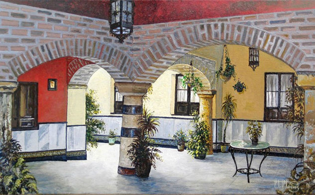 Carmona y sus patios Oil Canvas Landscaping